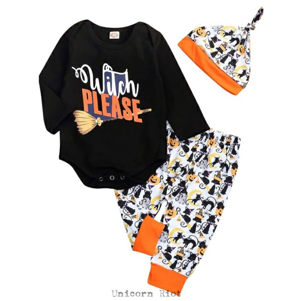Witch Please Halloween Baby Outfit